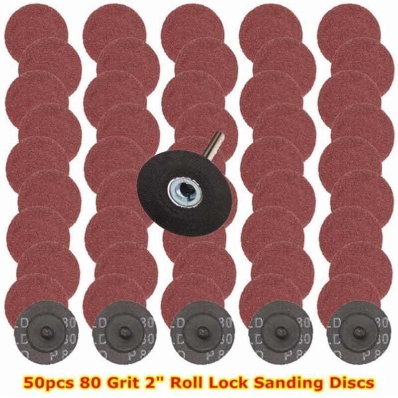 Schleifscheibenschleifer, 50 Stück Schleifscheiben, 50 mm Schleifscheiben, Schleifpapier, Körnung 80 zum Polieren, Roste...