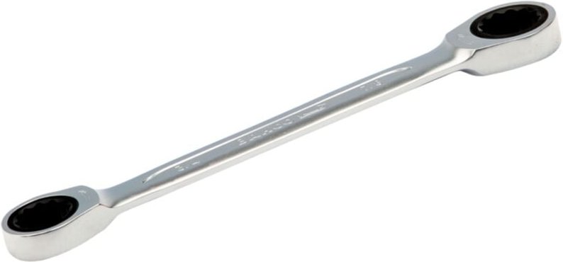 Bahco 1/4-5/16 Knarren-Ringschlüssel, verchromt, 115 mm