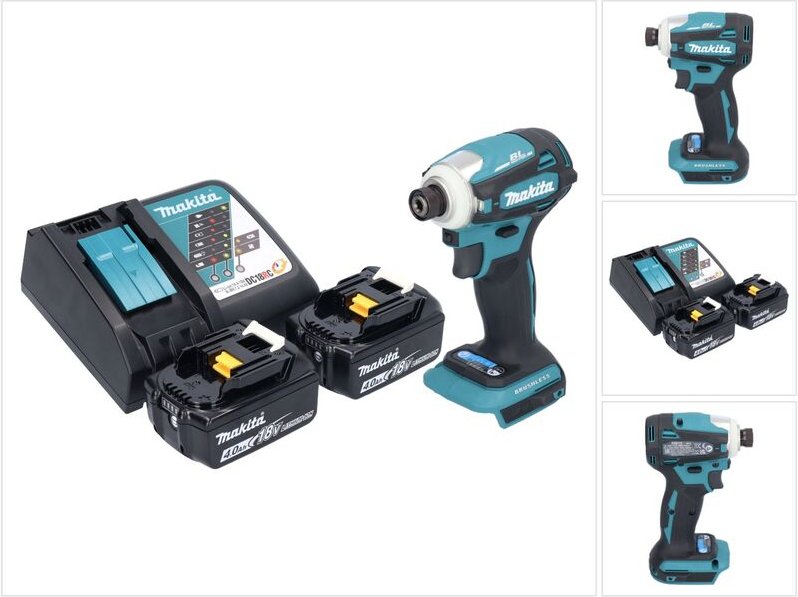 Dtd 172 rm Akku Schlagschrauber 18 v 180 Nm 1/4' Brushless + 2x Akku 4,0 Ah + Ladegerät - Makita