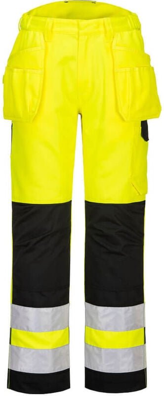 Thumbnail - Hochsichtbarer Holster-Hosen PW2 Gelb/Schwarz 2XL - DE(54) - UK(44)