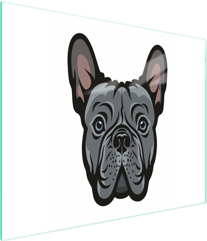 Glasschneidebrett 52x30 Hund