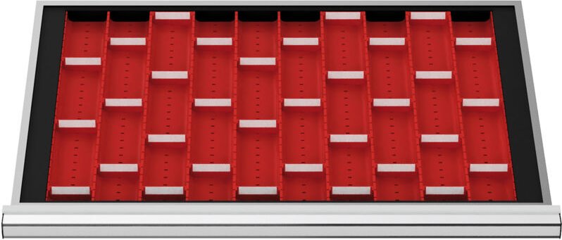 STIER Schubladeneinteilung Muldenplatten BLH 50 mm Innenmaß 800x450 mm 15 MP mit 2 Mulden