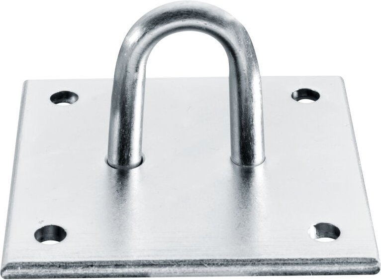 HSI - Schwerlast-Öse, auf Platte, Eisen, verzinkt, 80x80x4mm, 1 stk