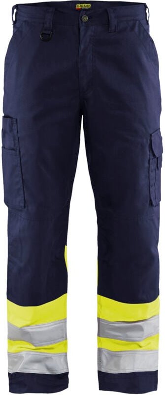 Hochsichtbare Arbeitshose 1564 - Marine/Gelbfloß XS - FR(38) - SE(C44) - Normen