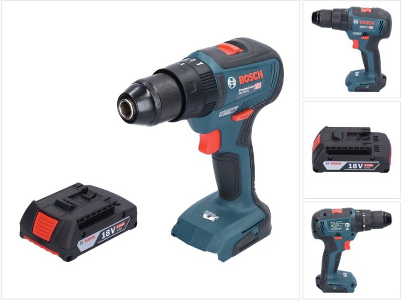 Bosch GSB 18V-55 Professional Akku Schlagbohrschrauber 18 V 55 Nm Brushless + 1x Akku 2,0 Ah - ohne Ladegerät