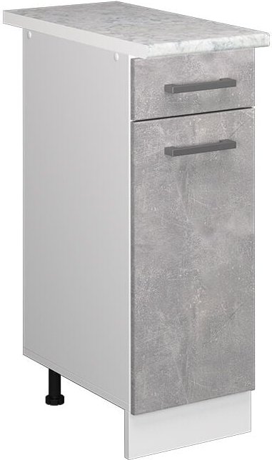 Küchenunterschrank R-Line, Beton, 30 cm , AP Marmor, Vicco