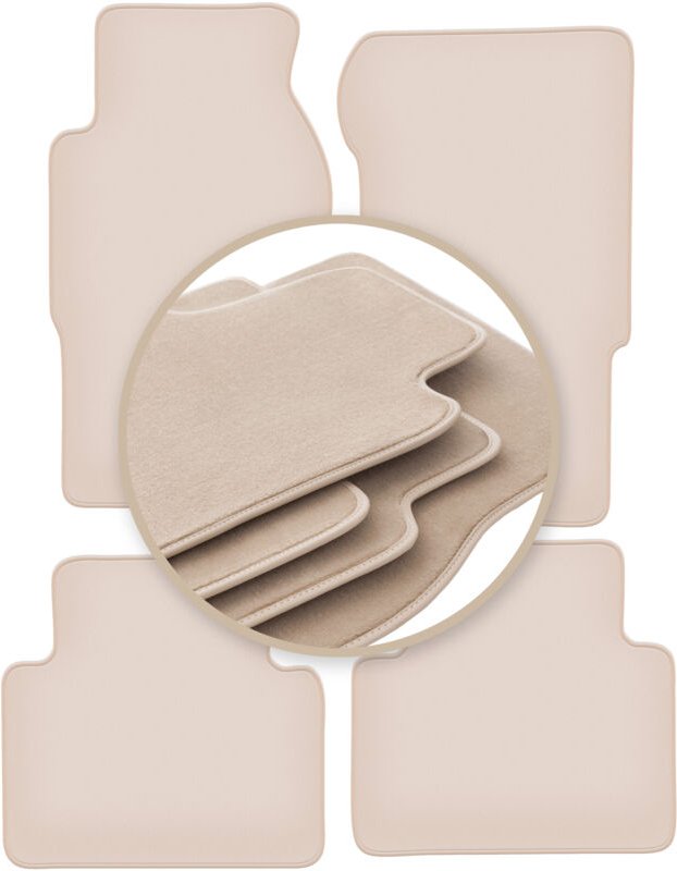 PREMIUM beige Matten für: Nissan Patrol Y61 GU GR Offroad 1998-2004
