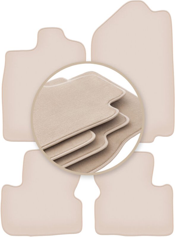 Beige PREMIUM-Matten für: Opel Vectra A Limousine, Liftback, Fließheck 1988-1995