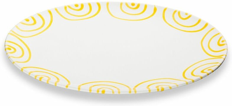 Gmundner Keramik - Gelbgeflammt, Platte oval (28x21cm)
