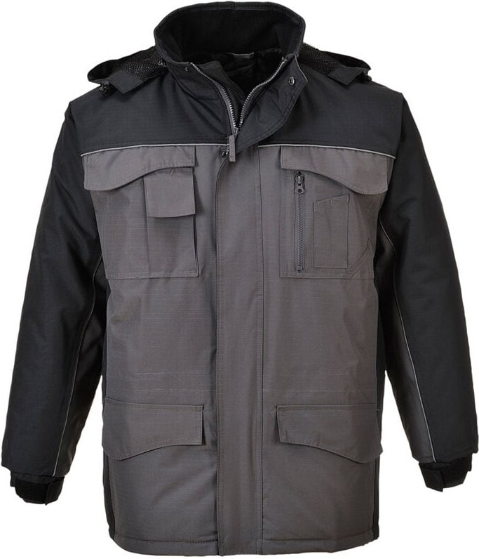 RS Bicolore Parka Schwarz/Grau S