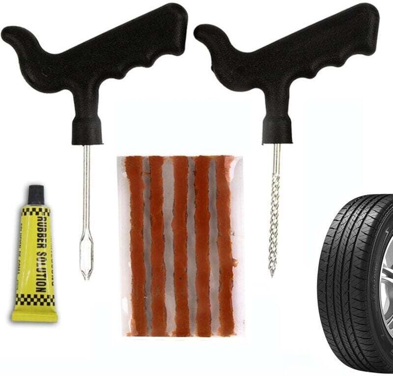 Thumbnail - Autoreifen-Reparaturset, Reifenreparaturstopfen mit T-Griff, Werkzeugset zur Reparatur von platten Reifen, 2-teiliges Re...