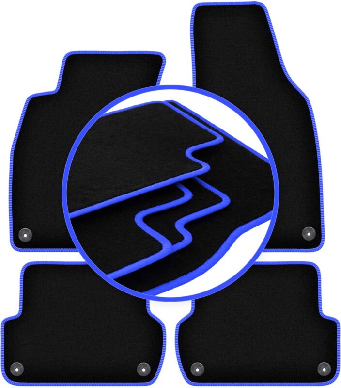 CARLUX-BLUE Autofußmatten für: Audi A4 B6 Limousine, Kombi, Avant (2001-2004)