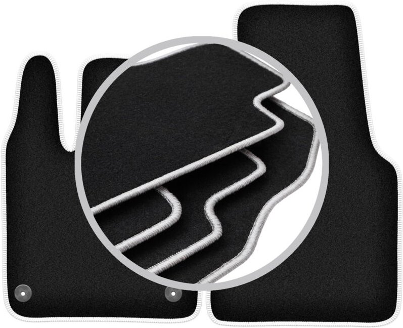 CARLUX-SILVER Autofußmatten für: Smart Fortwo III Fließheck (2014-2020)