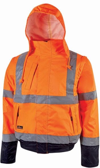 Hochsichtbarer, atmungsaktiver und wasserdichter Arbeitsschutzjacke CRAFTY – Neonorange 2XL