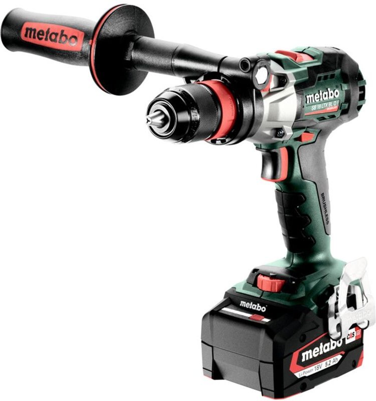 Metabo Akku-Schlagbohrschrauber SB 18 LTX BL Q I, metaBOX 145 L, 18V 2x5.2Ah Li-Power + ASC 55