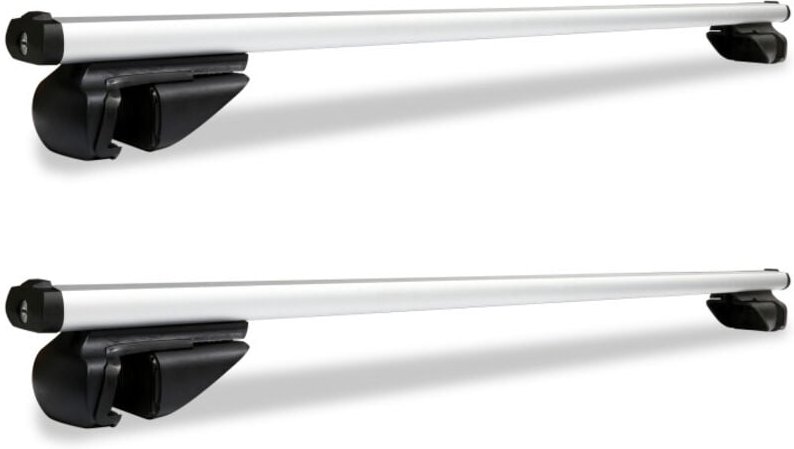 TolleTour Dachträger Alu Silber Plastikclip Gummikissen Relingträger 150kg Gepäckträger