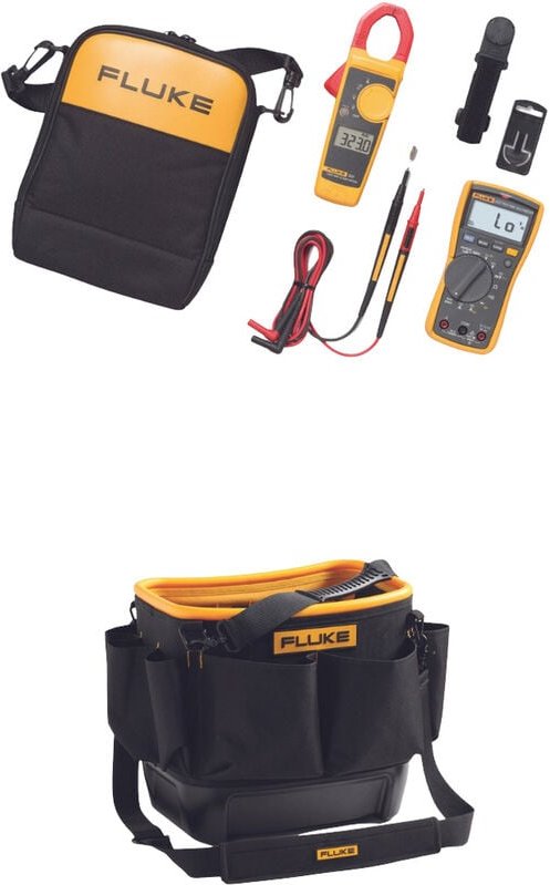 117/323/TB25 Hand-Multimeter, Stromzange digital inkl. Prüfkabel, inkl. Tasche cat iii 600 v - Fluke