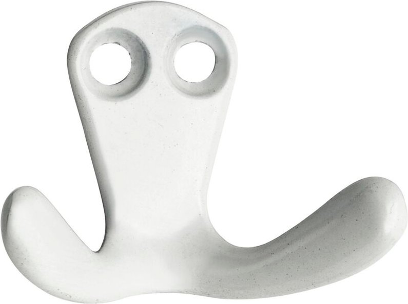 Thumbnail - Doppelhaken Hapi Breite 44 mm, Höhe 33 mm, Aluminium weiß beschichtet