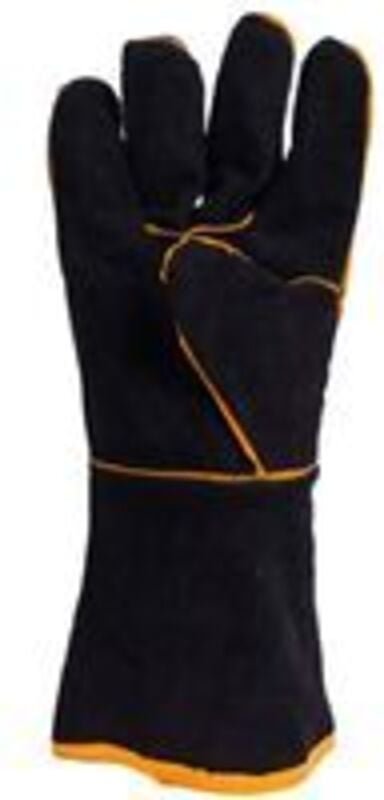 Schweißerhandschuhe aus Leder, Leder mit Kevlar-Nähten, hitze- und feuerbeständige Handschuhe, Thermohandschuhe für Kami...