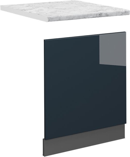 Thumbnail - Vicco - Frontblende Fame-Line, Dunkelblau Hochglanz, 60 cm, ap Marmor