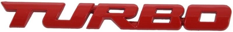 Thumbnail - Tlily - Turbo Universal Auto Motorrad 3D Metall Emblem Abzeichen Aufkleber, Rot
