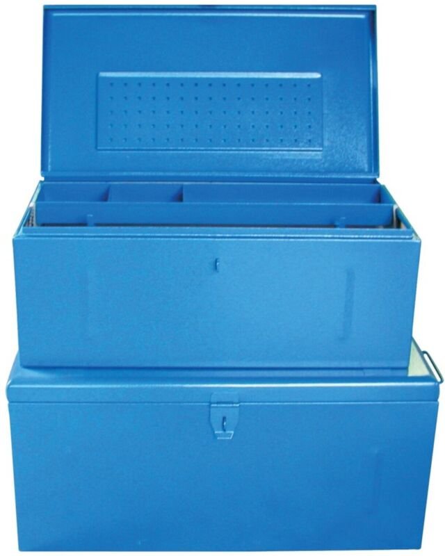 FP - Stahlblechkoffer blau 830x440x340mm (h)