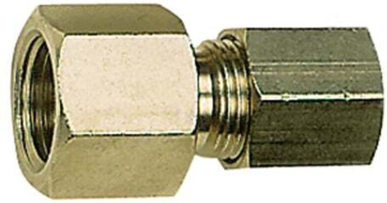 Manometerverschraubung, g 1/2 i., Rohr-Außen-Ø 15 mm, ms vern. - Riegler