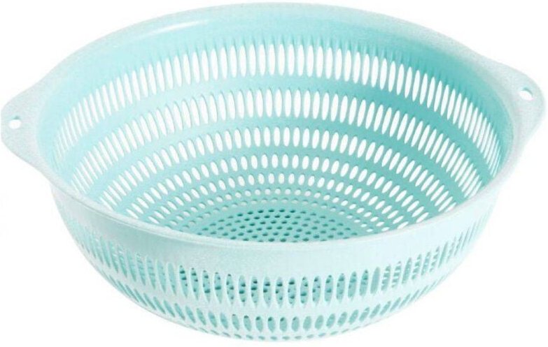 Trade Shop - CESTELLO VERDE ACQUA LAVAGGIO VERDURE FRUTTA DIM. 25.5X10.5 KÜCHEN ACCESSORIEN -