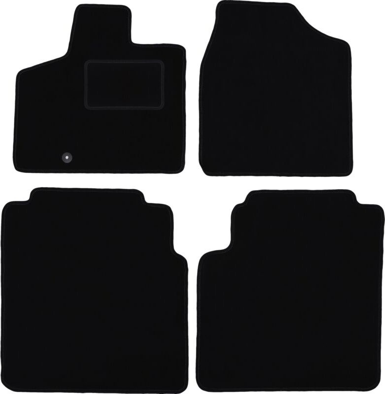 Schwarze Veloursmatten für: Chrysler Voyager V Minivan (2008-2016)