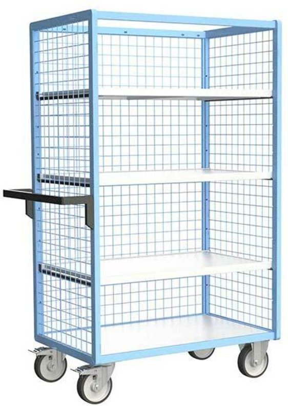 Gitterregal ohne Dach mit 3 Fachböden inklusive - Platte 1165x785 mm - Tragkraft 500 kg - 880725235