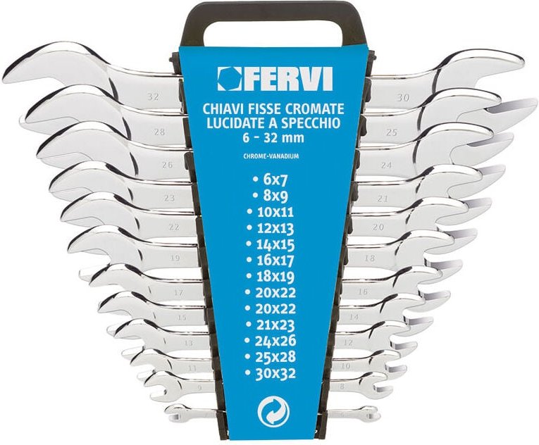 Doppel maulschlüssel satz 12 tlg gabelschlüssel 6-32 mm Fervi 0201