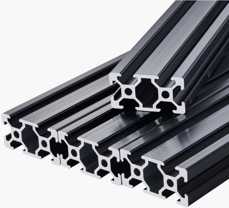 5 Stück 39,4 Zoll (1000 mm) T-Nut 2040 Aluminium-Strangpressprofil, eloxierte Linearschiene nach europäischem Standard, ...