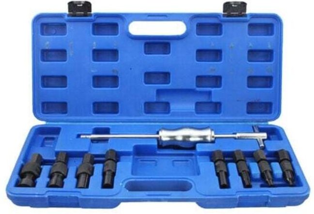 Innenlagerabzieher, Gleithammer, 9-teiliges Sackloch-Lagerabzieher-Werkzeugset – Blau