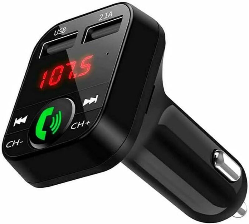 Bluetooth-FM-Transmitter – Freisprecheinrichtung, für Auto und lkw, Bluetooth-Musikplayer V5.0 + edr, FM-Empfänger-Radio...