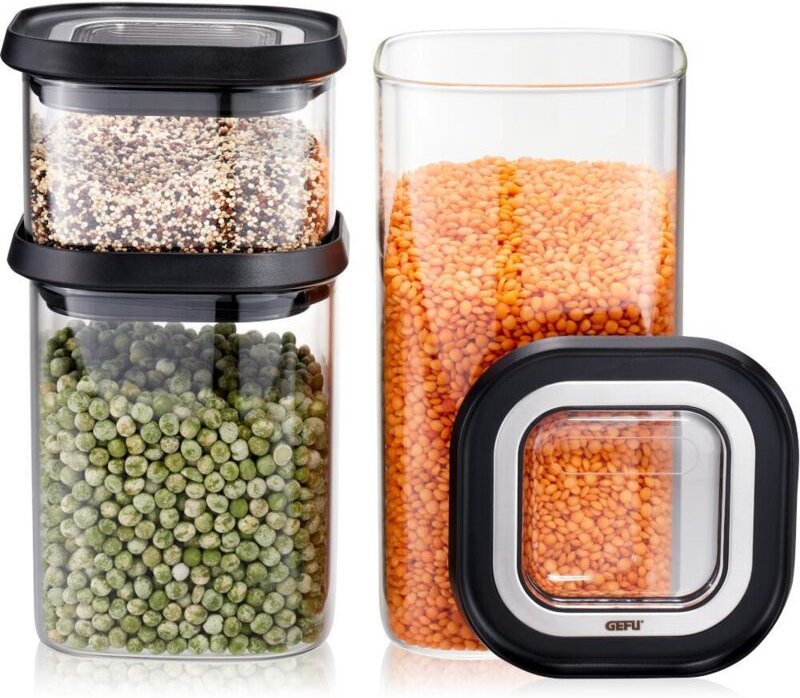 Thumbnail - Gefu - pantry - Set de 3 Glasgefäße de mit dicht schließenden Deckeln