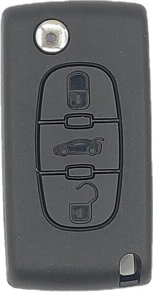 Csparkv - Schlüsselhülle mit 3 Tasten, kompatibel mit Citroen Peugeot, 2-teiliges Schlüsseletui, klappbare Schutzhülle, ...