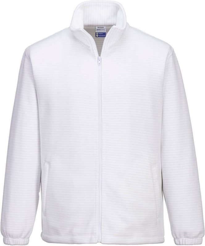 Antistatische ESD-Fleece Weiß Hamilton 3XL