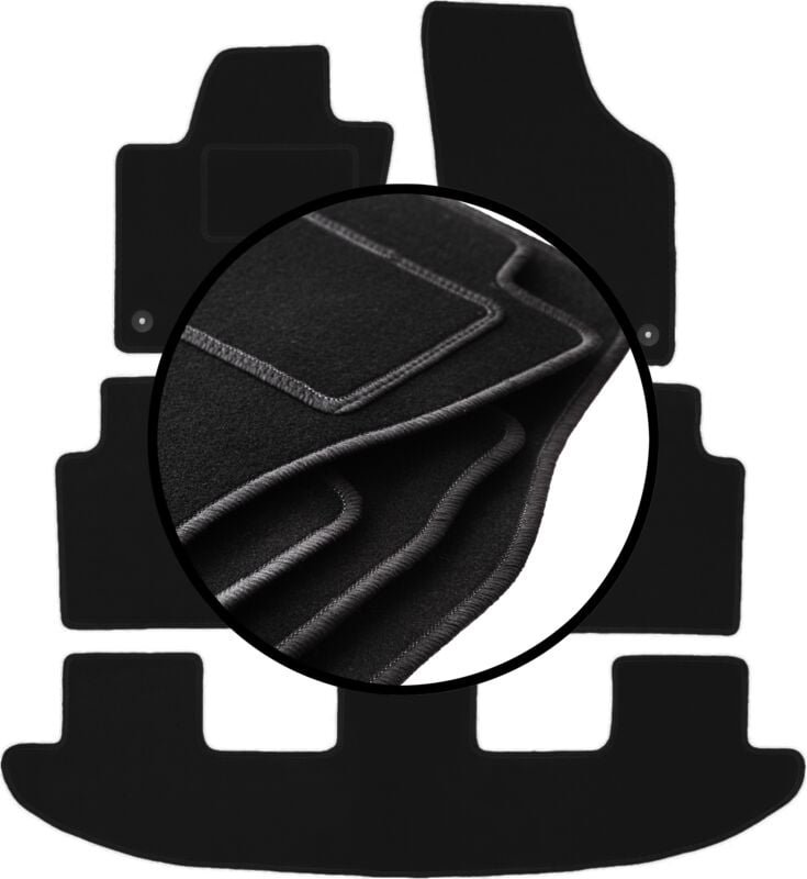 Komplettset Veloursmatten für: Volkswagen Sharan II Minivan (2010-)