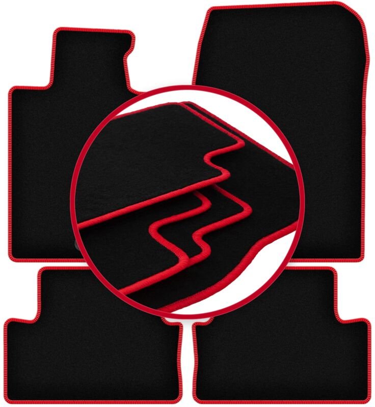 CARLUX-RED Autofußmatten für: Honda Accord VIII Limousine, Kombi, Tourer (2008-2015)