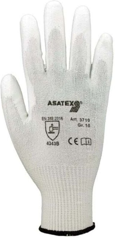 3710/8 Schnittschutzhandschuhe Gr.8 weiß hdpe m.Polyurethan en 388 Ka - Asatex
