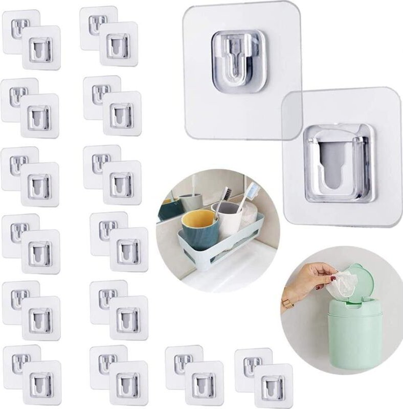 Fitags - Doppelseitige selbstklebende Wandhaken, nahtlose Hochleistungs-Klebehaken, doppelseitig klebende Haken, doppels...