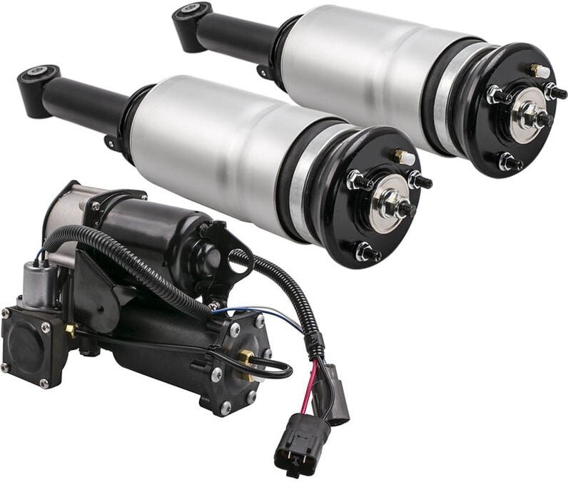 BFO - Paar Federbeine Vorne mit Kompressor for Land Rover Discovery LR3 LR4 L319 LR013930 LR023964 Federbein Stoßdämpfer...