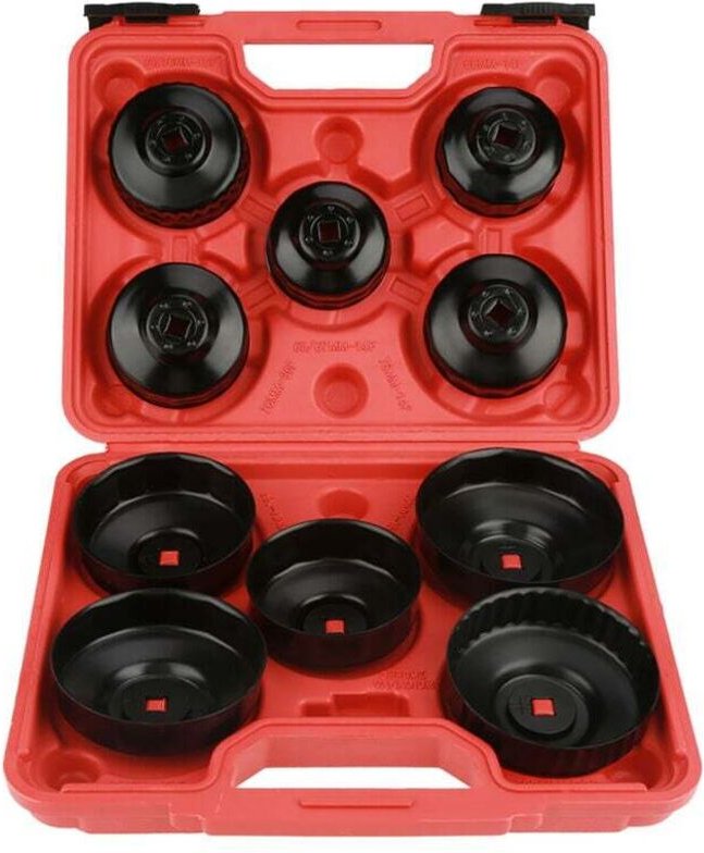 Decdeal 11-teiliges Werkzeugset zum Entfernen und Reparieren von Ölfilterschlüsseln