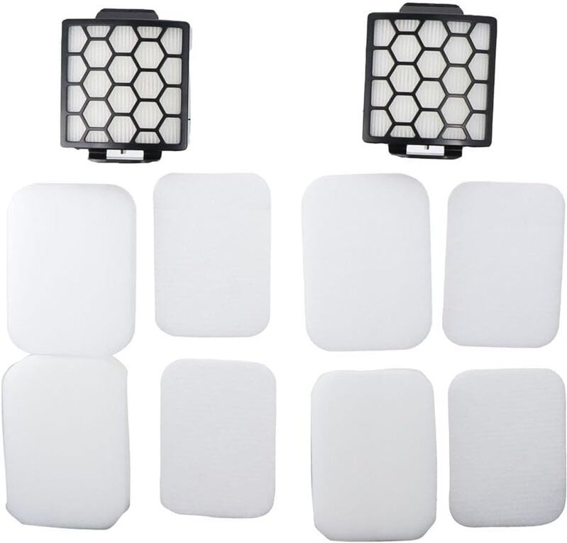 Filterkartusche für Staubsaugerzubehör, 2 Stück Filtersieb + 4 Stück Filterwatte, für ZU60NV255NV251 Stielstaubsauger, E...