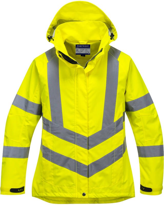 Thumbnail - Portwest atmungsaktive Damen Warnschutzjacke, 40+ UPF Gelb XXL