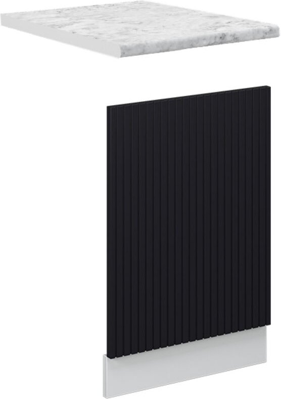 Vicco - Frontblende Fame-Line, Schwarz gestreift, 45 cm , ap Marmor