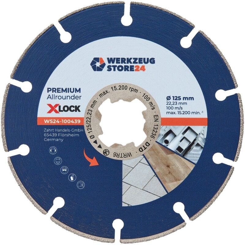 Thumbnail - Ws24 - Diamanttrennscheibe X-Lock® Premium Universal 125 mm 100439