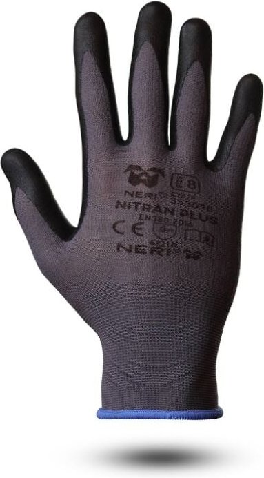 Neri - So.di.fer nylon und nitril gepunktete handschuhe größe 8 - f72674
