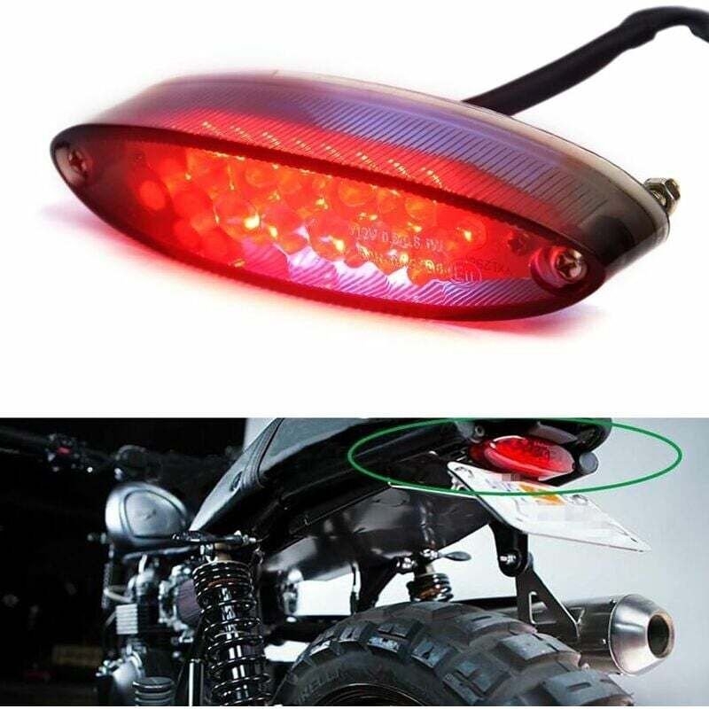 Motorradzubehör Getönte LED-Bremslichter Motorradzubehör Rücklichter Ovale LED-Signalrücklichter