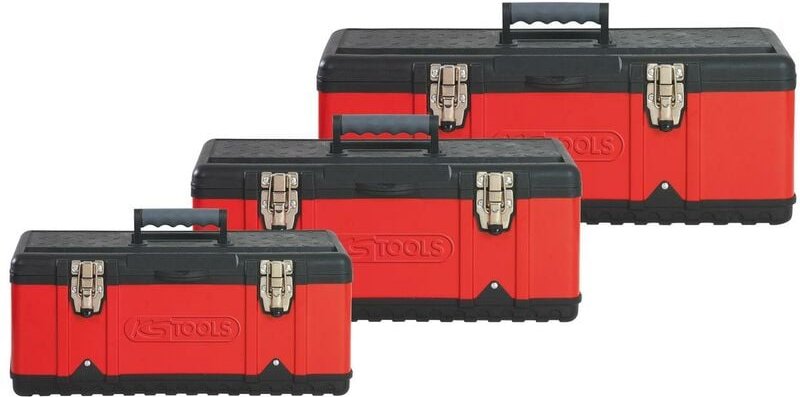 Kunststoff-Stahlblech-Werkzeugkisten-Satz, 3-tlg